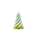 Green and white spiral 3D printed cone fidget toy for fast stress relief and focus - 5cm Conical Crystal Forest Fidget Spinner