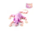 Close-up of a 3D printed articulated cat toy with gradient pink and purple colors - 22cm Siamese Cat (3D-Siamese Cat) / Rainbow No.2 Random Gradient