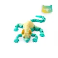 Detail of 3D-printed articulated Siamese cat toy with a vibrant rainbow gradient color finish. - 22cm Siamese Cat (3D-Siamese Cat) / Rainbow No.1 Random Gradient