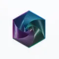 Macro detail of a 3D printed fractal fidget hexagon with rainbow iridescent finish - Dazzling Color 2 (Large) / Large (14.5x7.4cm)