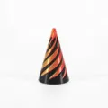 Premium 3D printed conical spiral fidget toy in laser red and black gradient finish - 6.4cm / Laser Red