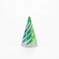 3D printed spiral cone stress relief fidget toy in Aurora Green gradient finish - 6.4cm / Aurora Green