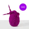 Set de dragón alado y huevo impreso en 3D con acabado morado vibrante decorativo - Juego de Joyas Púrpura