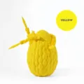 Huevo de dragón impreso en 3D y dragón articulado de juguete en amarillo - Conjunto Amarillo