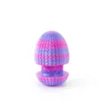 Macro detail of a 3D printed maze dragon egg ornament featuring nebula sunset colors - Nebula Sunset