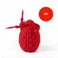 Juego de huevo de dragón volador rojo impreso en 3D regalo creativo - Set de Circonita Roja