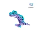 Statuina scheletro T-Rex articolata in stampa 3D sfumatura viola e ciano seta - Mini / Sirena di seta