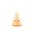 Colorful 3D-printed spiral stress relief fidget toy featuring pastel rainbow tones - 5CM Hexagon Rainbow No.3 Twist Fidget