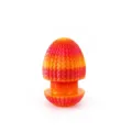 Detailed view of a 3D printed dragon egg ornament with a vibrant nebula sunrise gradient. - Nebula Sunrise