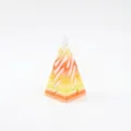 3D printed rainbow pyramid stress relief fidget toy with hollow spiral patterns on white - 5CM Triangle Rainbow No.3 Twist Fidget