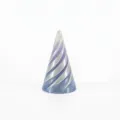 Unique 3D printed spiral fidget desk toy featuring a purple and silver gradient color - 6.4cm / Crystal Fantasy