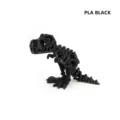 Modellino di scheletro di dinosauro T-Rex in miniatura stampato in 3D in PLA nero - Mini / Nero Opaco