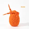 Dragón articulado naranja impreso en 3D con su adorno de huevo de dragón a juego - Conjunto Naranja