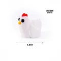 Figura de pollo blanco impresa en 3D con articulaciones móviles, adorno de 4,2 cm para paisaje - 4,2CM (Articulado) / Pollito (Blanco)