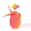 Set de adornos de huevo de dragón impresos en 3D en degradado naranja fantasía - Fantasy orange suit
