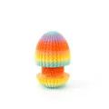 Close-up of Rainbow #4 3D printed maze dragon egg with vibrant colorful gradient - Rainbow #4 Gradient