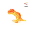 Statuetta di scheletro di T-Rex stampata in 3D con sfumatura arcobaleno arancio e giallo - Mini / Arcobaleno No. 4