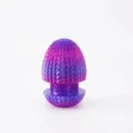 3D printed maze egg desk ornament with Crystal Sunset purple and pink gradient finish - Crystal Sunset