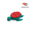 Detailansicht der 3D-gedruckten Schildkröte mit Wassermelonen-Muster-Panzer - Wassermelonen-Schildkröte / 11cm