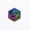 Iridescent rainbow 3D printed fractal fidget hexagon stress relief desktop toy - Dazzling Color 1 (Small) / Small (8.2x4.2cm)