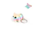 Detailweergave van een schattige 3D-geprinte olifant sleutelhanger in levendige regenboogkleuren. - Beweegbare Gewrichten / Regenboog 2