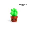 Bouton de décompression en forme de plante imprimé en 3D dans un pot marron mignon - Bouton Plante No.1 (Vert)