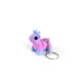 Articulated 3D printed reindeer keychain with a purple and blue gradient finish - Reindeer Keychain / Deep Sea Dream