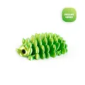 Detailed view of a green 3D printed articulated hedgehog toy on a white background. - Dream Green