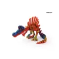 Detailed view of 3D printed Spinosaurus skeleton toy with neon gradient colors - Mini / Neon City