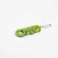 Detailed view of 3D printed 3-in-1 fidget toy with gear and slider in green yellow - Crystal Forest