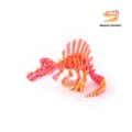 3D printed iridescent Spinosaurus skeleton toy ornament in dreamy orange finish. - Mini / Dreamy Orange