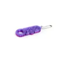 Close-up of 3D printed purple gradient gear fidget toy keychain for portable stress relief - Crystal Sunset