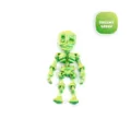 Detail of 3D printed articulated skeleton toy in dreamy green gradient color. - MINI Style / Dreamy Green