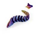 Juguete de anguila articulado impreso en 3D con un acabado metálico arcoíris multicolor - Anguila de 9CM (Colorido #1)