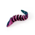 Juguete de anguila articulada impresa en 3D con degradado metálico violeta y verde - Anguila de 9CM (Colorido #2)
