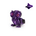 3D printed articulated mecha owl figurine in dark purple cyberpunk style - MINI Mecha Owl / 5.8cm Height / Dark Purple