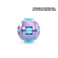 Balle rotative imprimée en 3D pour le soulagement du stress en bleu glace et bleu - Balle de Rotation à Pression / Bleu Glacé et Bleu de Rêve