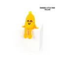 Cute 3D printed yellow banana man sitting figure for desktop decoration - Banana Man / PLA Yellow