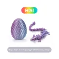 3D-gedrucktes traumblaues 8,5-cm-Drachenei und 22-cm-Gelenkdrachen-Figuren-Spielzeugset - Edelstein-Drachen-Set / 8,5cm Drachenei / Traumhaftes Blau