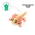 3D printed articulated magnetic axolotl toy in yellow and pink spring colors - Small (Spring) / Light Yellow And Pink