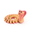 Figura de cobra articulada impresa en 3D con degradado de colores rosa y amarillo - 34cm crazy cobra (spring)