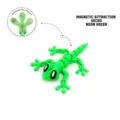 3D printed articulated magnetic gecko toy model in vibrant neon green color - S / Neon Green