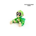 Figura decorativa de mono de dibujos animados multicolor impresa en 3D en verde verano - Mono multicolor (Verano) / S