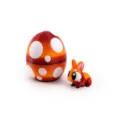 3D printed Easter egg and rabbit figurine set in orange gradient with white dots - Twilight / Multicolor Bunny Egg Set