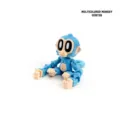 Figura de juguete de mono articulado azul impresa en 3D, variante de la colección - Mono multicolor (Invierno) / S