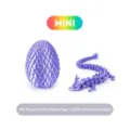3D-gedrucktes Set aus seidig violettem Drachenei 8,5 cm und 22 cm Kristalldrache Deko-Spielzeug - Edelstein-Drachen-Set / 8,5cm Drachenei-Set / Seidenlila