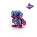Cyberpunk 3D printed articulated owl figurine in purple and blue metallic gradient - MINI Mecha Owl / 5.8cm Height / Fruit Salad