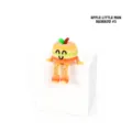 Cute 3D printed rainbow apple character sitting ornament for creative desktop decoration - Apple Man / Rainbow No. 3