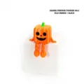 Statuetta di zucca quadrata stampata in 3D in arancione seta e nero per Halloween - Zucca Quadrata No. 2 / Arancione Seta + Nero
