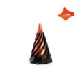 3D-gedrucktes Spiral-Fidget-Spielzeug mit schwarzem und laserrotem Metallic-Verlauf - PLA Black + Laser Red